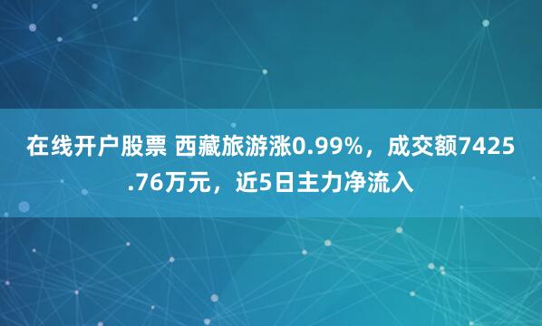 在线开户股票 西藏旅游涨0.99%，成交额7425.76万元，近5日主力净流入